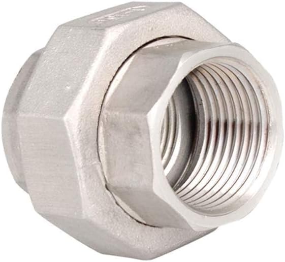 Beduan 304 SS 3/4 Female NPT Hex Union Cast Pipe Fitting Adapter 2PCS