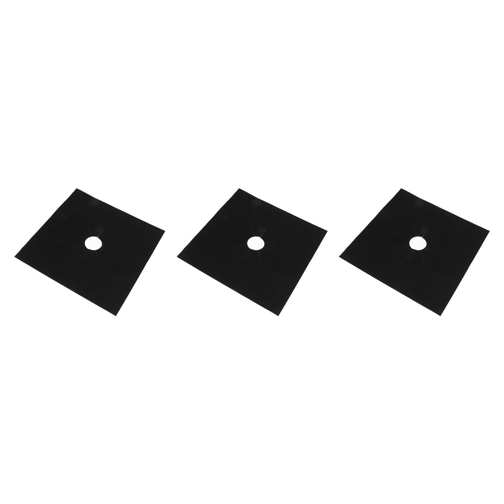 PTFE Gas Stove Pad Practical Tool for Kitchen 10pcs Black Stove Cover