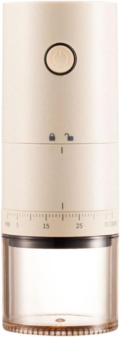 Portable Electric Burr Coffee Grinder with 38 Adjustable Grind Settings - USB Rechargeable Ceramic Core Conical Burr