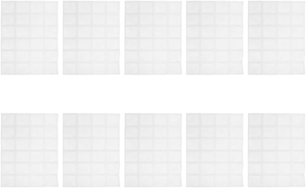 10 Sheet Reusable Shipping Ice Packs for Food, 24 Slots White