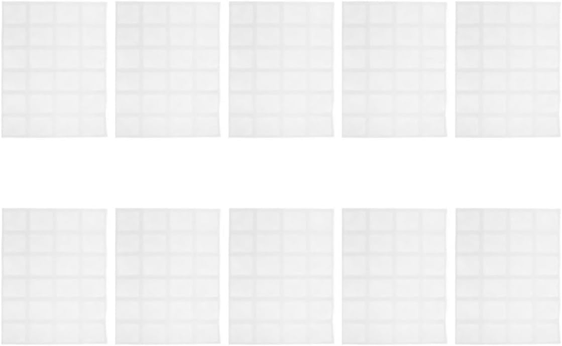 10 Sheet Reusable Shipping Ice Packs for Food, 24 Slots White