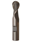 Drill America 1/8" X 3/8" High Speed Steel 2 Flute Single End Ball End Mill, DWC Series