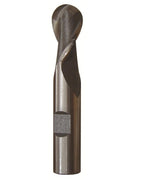 Drill America 1/8" X 3/8" High Speed Steel 2 Flute Single End Ball End Mill, DWC Series