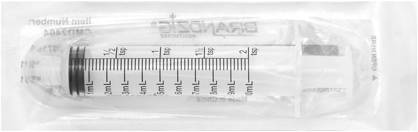 10ml Luer Lock Syringe (No Needle) - Sterile, Individually Wrapped - 100 Pack