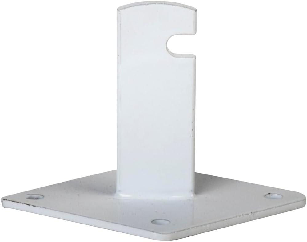12-Pack White Gridwall Panel Mount Brackets - Essential for Gridwall, Slatgrid, or Trellis Mounting