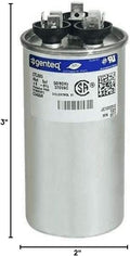 Genteq c3455r GE Round Capacitor 45 5 uf MFD, 97F9895, Z97F995, 97F9895BZ3, 27L880, 370V