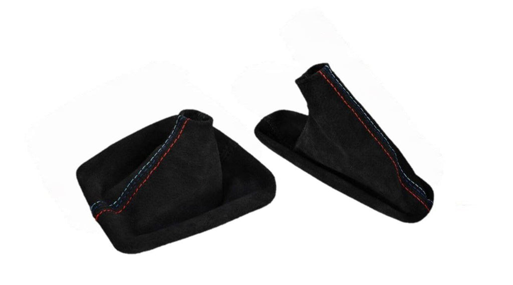 M Stitch Suede Shift Handbrake Boot Cover Compatible with BMW E36 1991-2005