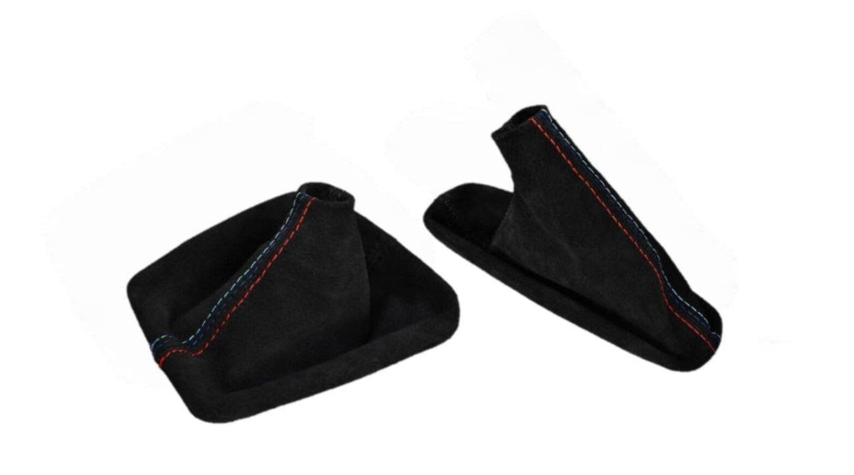 M Stitch Suede Shift Handbrake Boot Cover Compatible with BMW E36 1991-2005