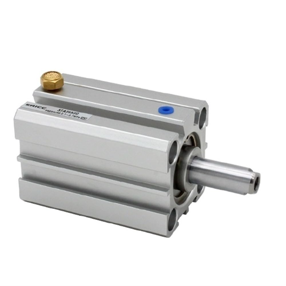 XQSYLE Compact Cylinder Single Acting-Pull, Spring Return STA-S Aluminum Pneumatic Cylinder with Magnetism 1pc(20X5mm)