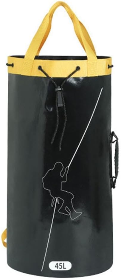 Outdoor Rope Bag For Hiking, Climbing, And Aerial Work And Waterproof For All Your Gear Transport Needs(45L Black)