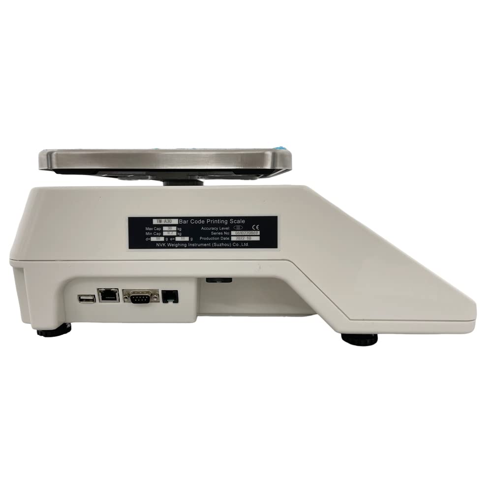 Digital Price Computing Scale Thermal Printer 110V Five-Window Without Pole 30kg/66lb W/400 Sheets Thermal Label