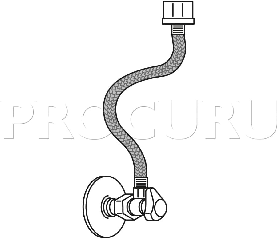 36-Inch (3Ft) x 3/8" Comp x 7/8" BC, Universal Flexible Toilet Connector, Braided Stainless Steel Water Supply Line