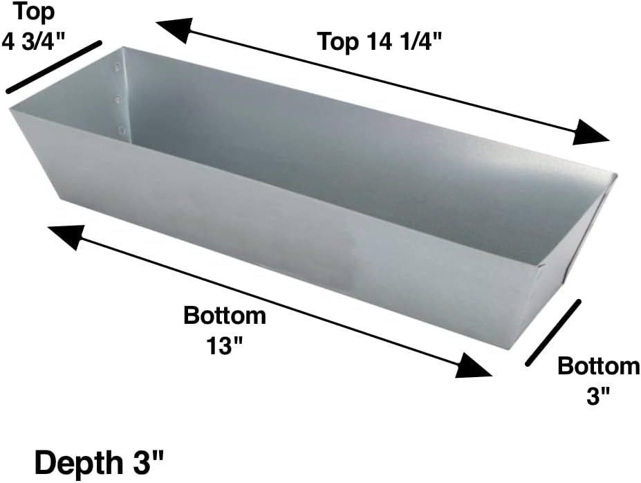13” Steel Mud Pan - Sheared edges for easy knife cleaning - Perfect size for larger knives - Rust proof design