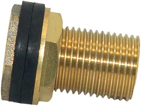 Solid Brass Bulkhead Fitting,2 Rubber Seal Washers, NPT Female to NPT Male Thread Water Tank Connector for Rain