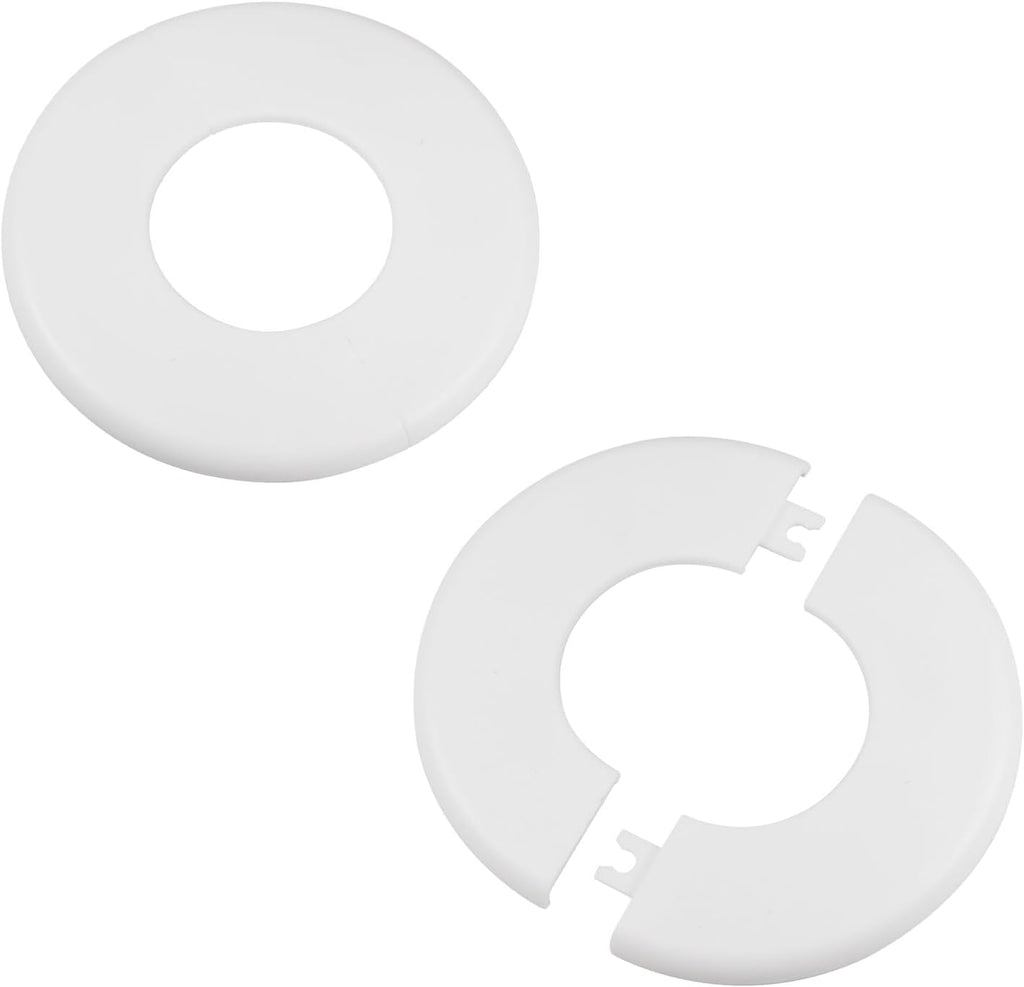 2Pcs Self-Adhesive Split Flange for 2" Pipe, ABS Round Escutcheon Plate