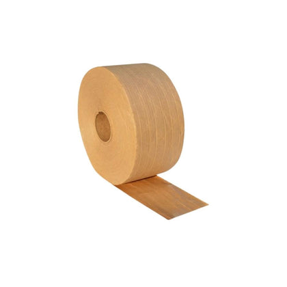 Wolverine 3.0 Brown Kraft Paper Packing Tape, 10 Pack, 2.75 Inch x 450 Feet, 6.3 Mil, Water Activated Gum Tape with