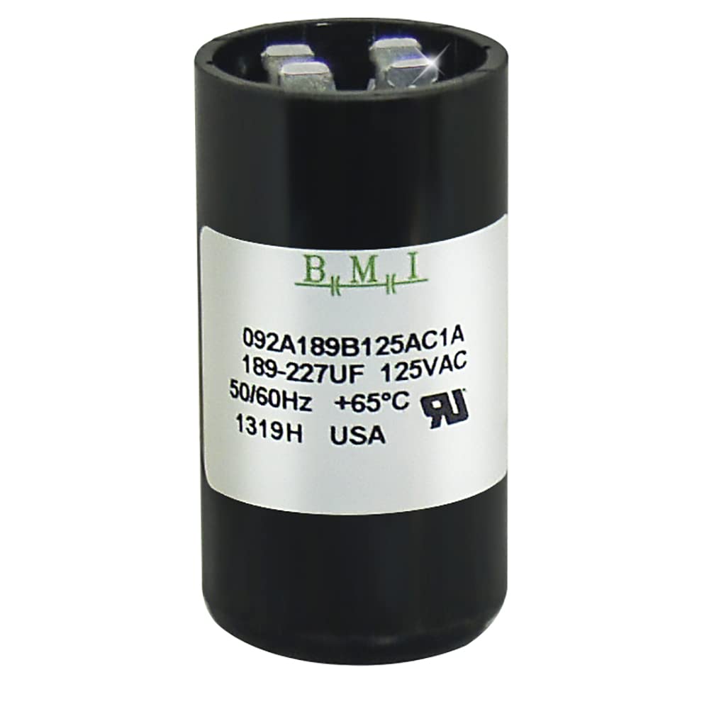 189-227 uF MFD CD60 Start Capacitor 110-125V AC Round | 50/60 Hz U.S.A. Motor Start Capacitor for HVAC, Compressor, Pump