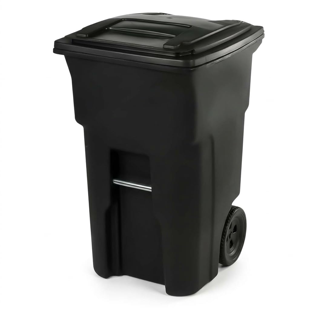 96 Gallon Rolling Outdoor Trash Can with Lid – Heavy‑Duty Plastic Garbage Container for Home, Business, and Curbside