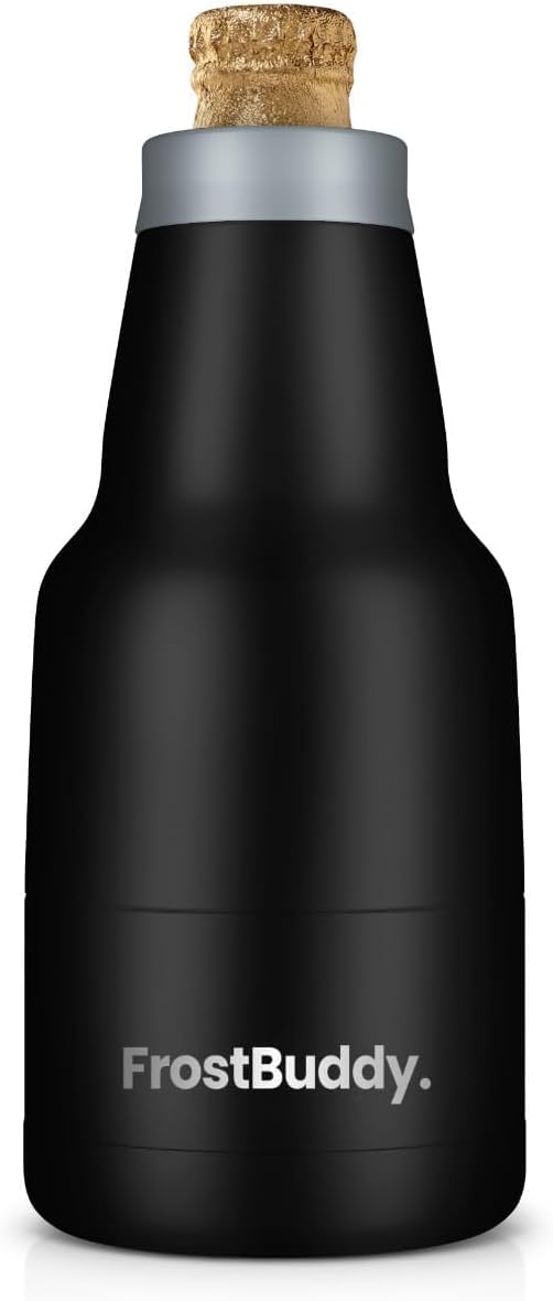 Chubby Buddy Beer Bottle Cooler - Fits 12 oz Bottles (Black)