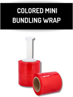 PSBM Dark Red Mini Stretch Wrap with Handle 5" x 1000' 80 GA 12 Rolls