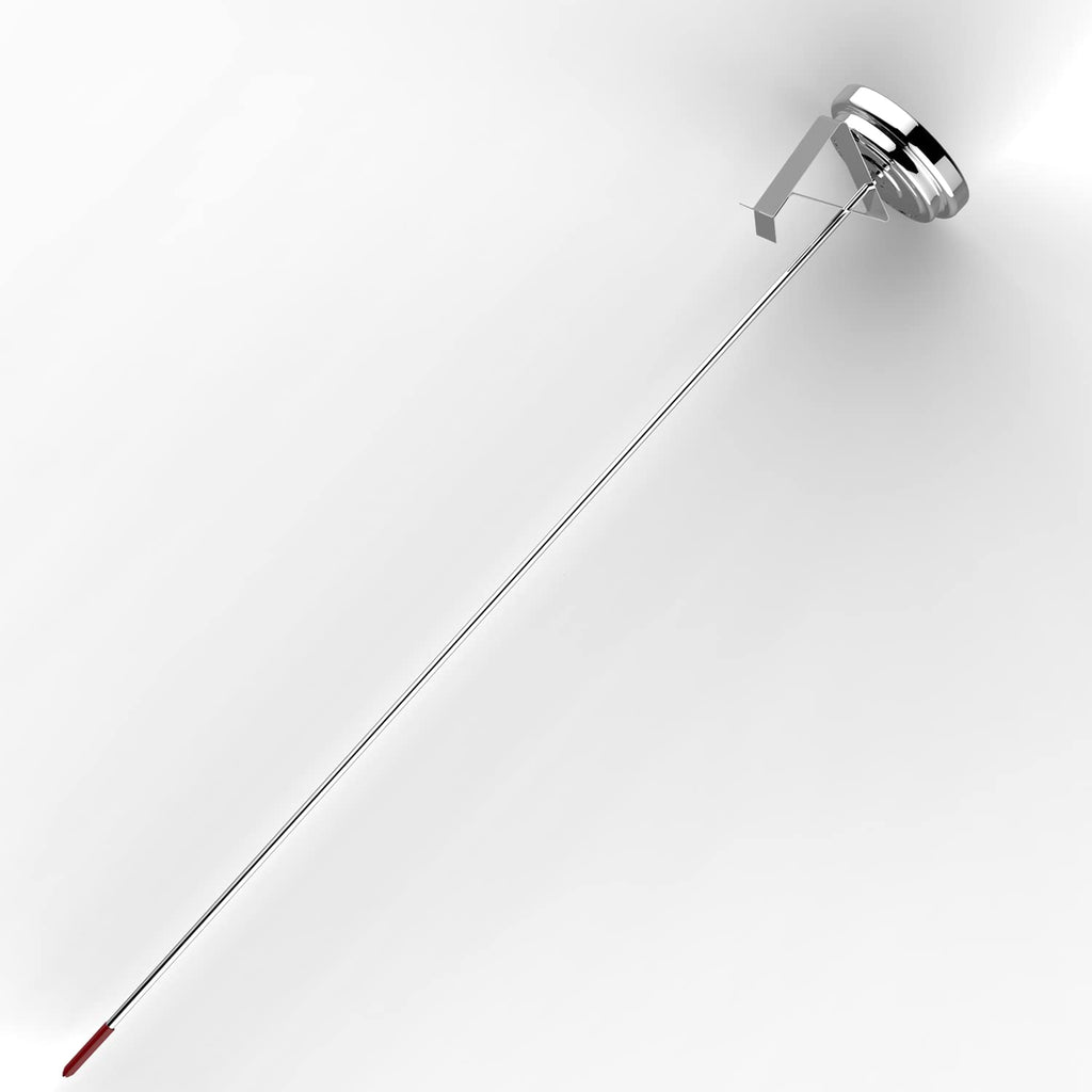 16" Long Stem Deep Fry Thermometer (2 Pack) with Pot Clip, Instant Read 2" Dial Meat BBQ Turkey Thermometer Candy