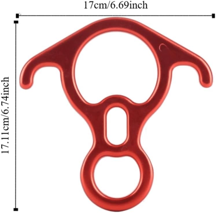 Rescue Figure 8 Descender – Heavy-Duty Rappel Device for Rock Climbing & Emergency Rescue, Friction-Controlled Ring