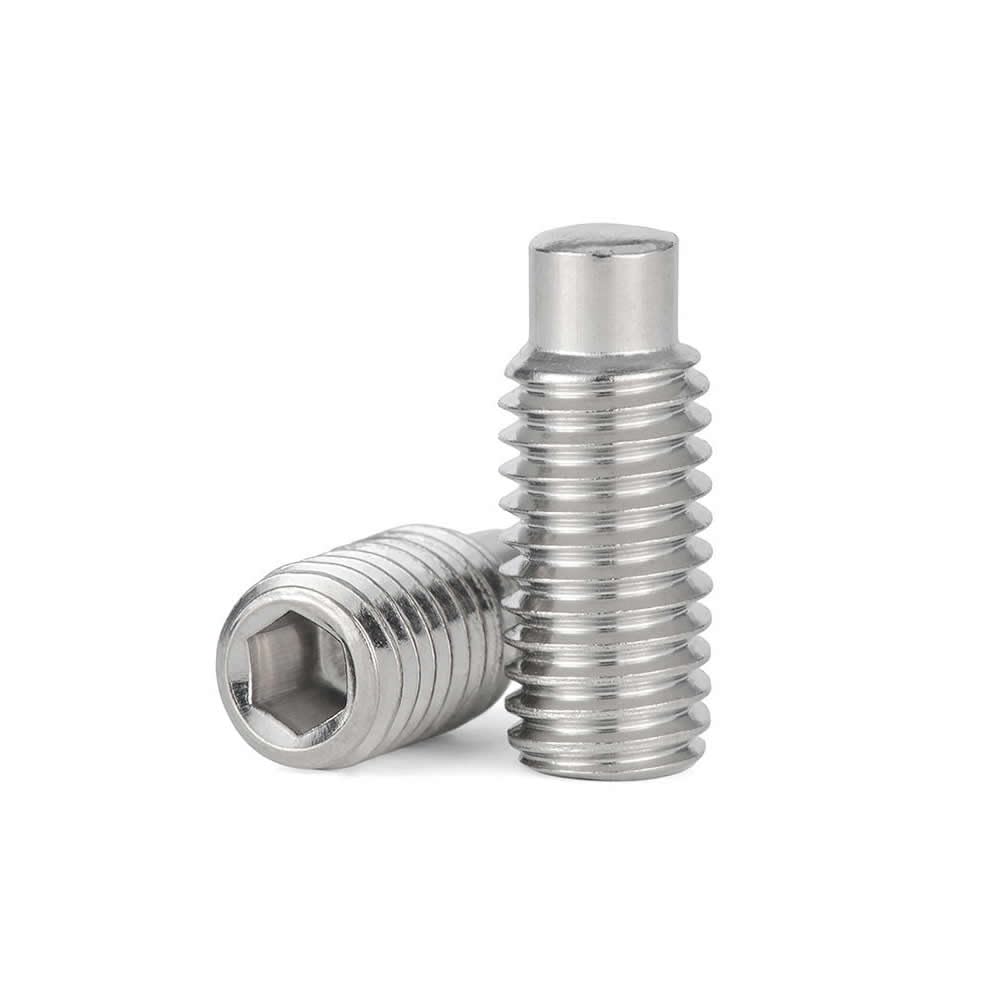 Junter 20pcs M6 x 12mm A2-70 Dog Point Grub Hex Socket Set Screws Metric