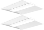 2Pack 2x2 LED Center Basket Troffer Light, 5CCT Color Tunable 3000K-6500K,5 Watt Adjustable 40W/35/30/25/20W, 0-10V Dimmable Drop Ceiling Lights, 120-277V-ETL Qualified