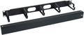 ICC 1U Ring Cable Manager with Cover, 3-Inch D-Rings, Black, 1-Pack