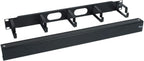ICC 1U Ring Cable Manager with Cover, 3-Inch D-Rings, Black, 1-Pack