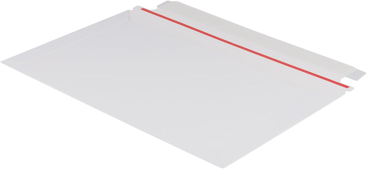 200 Pack 9.8x 6.5 Inch Rigid Mailers, 250 gsm Self Seal White Cardboard Envelopes, Stay Flat Envelopes for Files