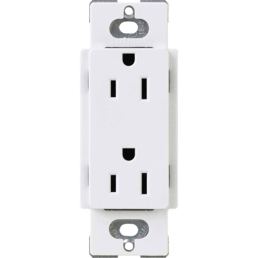CAR-15-WH Electrical Outlet, 15A Claro Decorator Receptacle - White