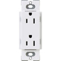 CAR-15-WH Electrical Outlet, 15A Claro Decorator Receptacle - White