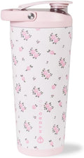 Insulated Protein Shaker Bottle 24 oz, Silent Mixing, Wildrose