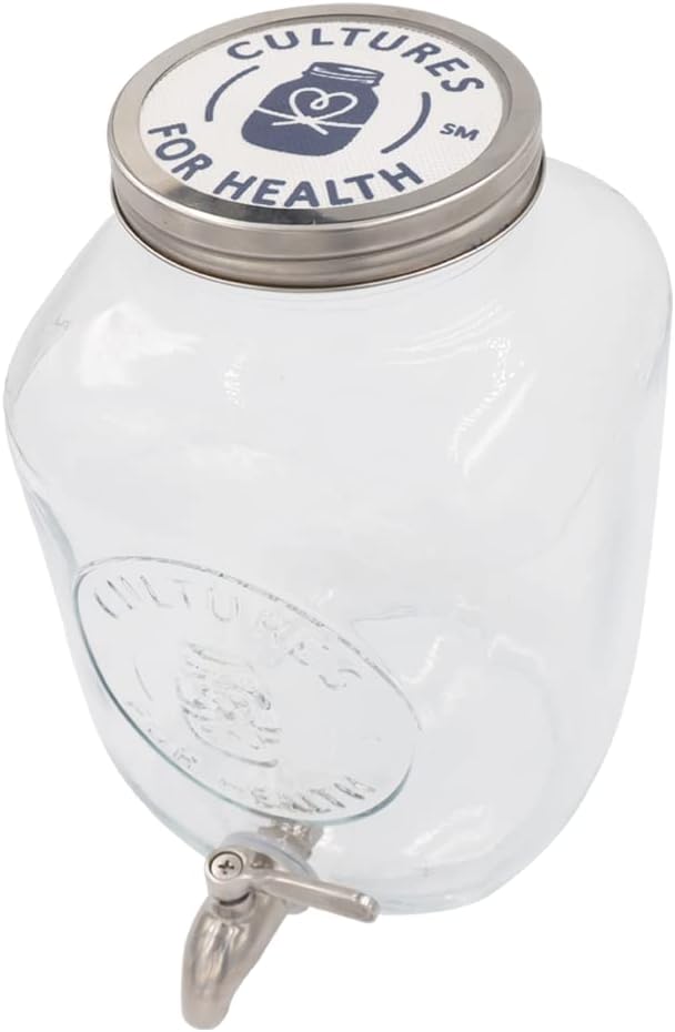 Continuous Kombucha Brewing Jar with Spigot | 5 Liter Glass Jar with Spout for DIY Fermentation | Long Term Kombucha