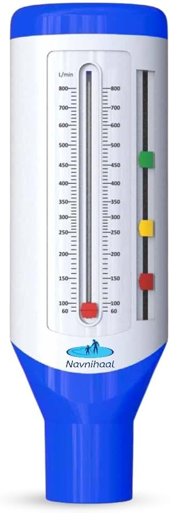 Navnihaal Breath-O-Meter Peak Flow Meter, White