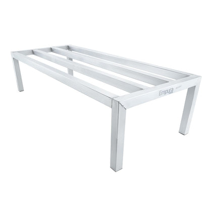 48" x 20" Aluminum Dunnage Rack | Heavy-Duty Stationary Platform Storage Food Equipment Organizer for Commercial