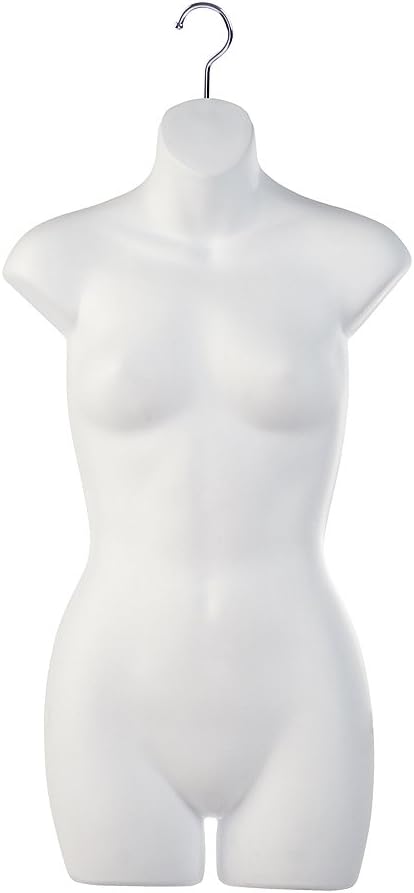 Women's Torso Female Plastic Hanging Mannequin Body Form White - Sold in Sets of 1, 2 , 3, and 4 (1)