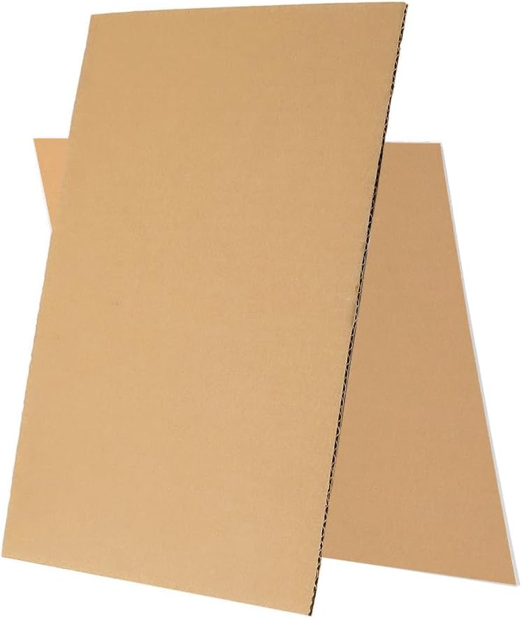 Kraft Corrugated Cardboard Sheets, 13x13 Inch, B Flute, 100 Count