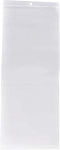 Resealable Poly Bags for Storage with Hang Hole - 5 x 12 Inch, 1000 Pack, 4 Mil, Clear, Zipper Lock Seal, Reclosable