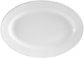 RCN-33 Clinton Rolled Edge 7-Inch by 4-1/2-Inch Super White Porcelain Oval Platter, Box of 36