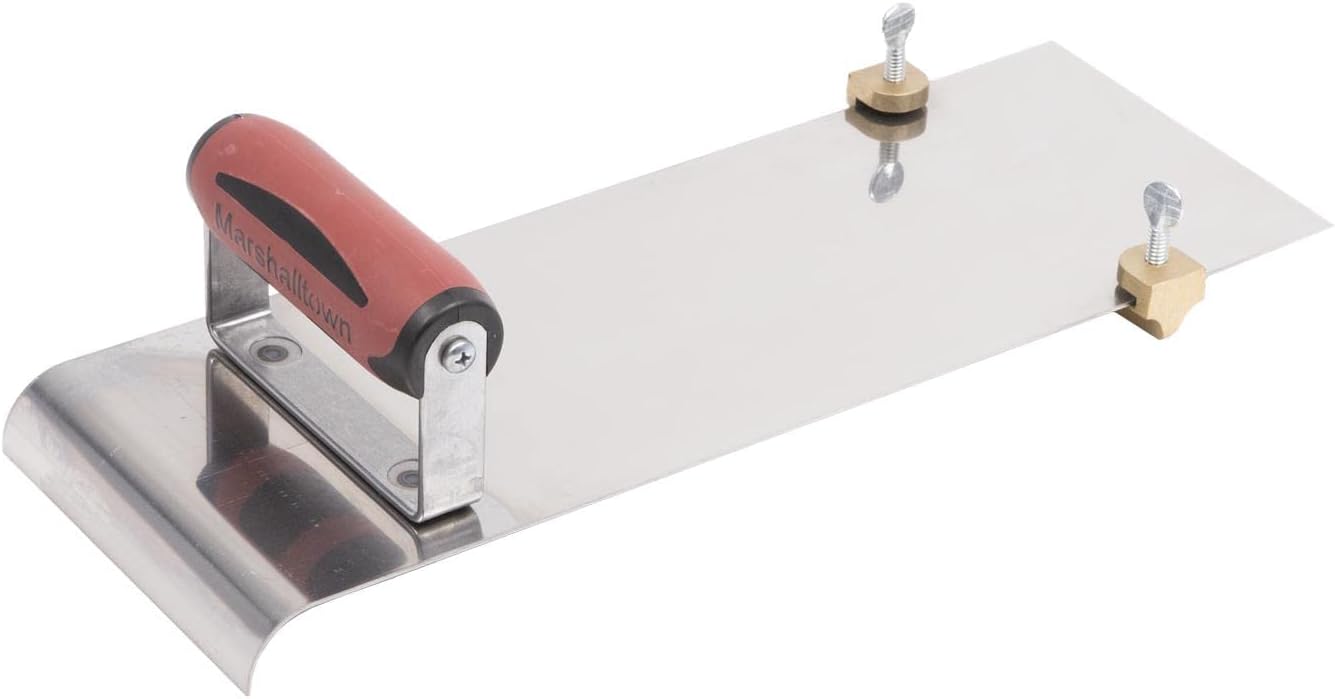 Stainless Steel Hand Edger, 1/2 Inch Radius, Assembled in USA | Adjustable Groover, 14 x 5 Inch Stainless Blade, 1/2