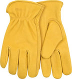 90-2-S, Soft Golden Grain Deerskin Leather Work Glove (Small)