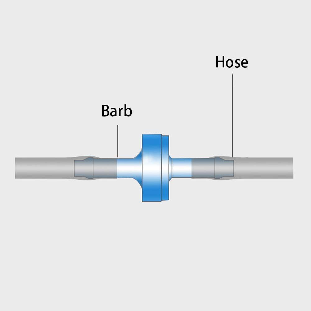 One Way Check Valve, 1/8"(3MM) Hose Barb Non Return (Pack of 3)