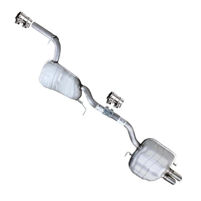 Exhaust Resonator Muffler Kit Compatible for 2009-2013 Volkswagen CC 2.0L | Stainless Steel | Northeastern Exhaust | Free Sleeves Included | Direct-Fit Replacement