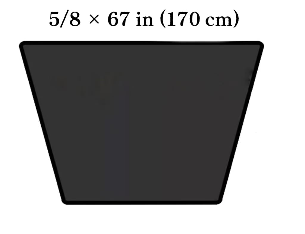 B64/5L670 V-Belt, 5/8 x 67in, Rubber Material, 2 Pcs