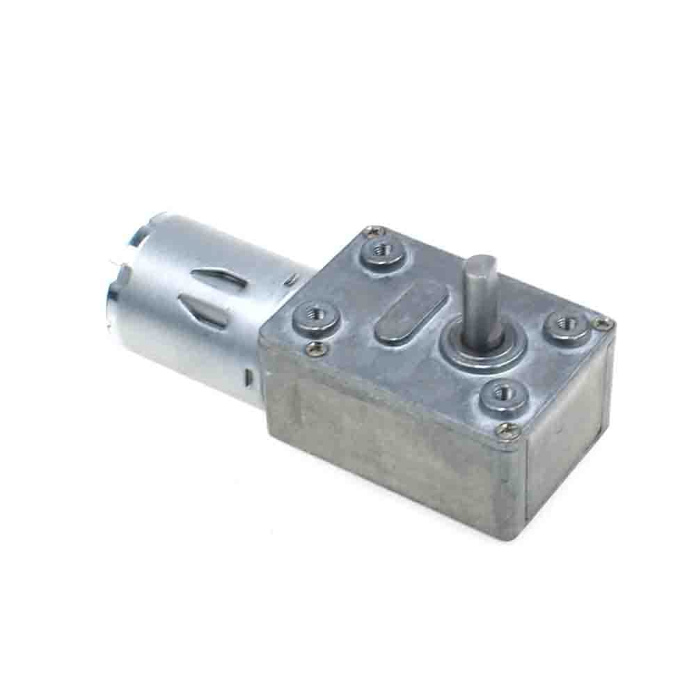 JGY-370 24V DC Worm Gear Motor 24 Volt High Torque Engine Mini Turbine Worm 24V Reducer Electric Motor Self-Locking for DIY Mini Geared Motor (30 RPM)
