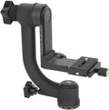 Aluminum Alloy Gimbal Tripod Head with 1/4" Quick Release Plate - 360° Rotating Ball Head, Smooth Pan & Tilt for