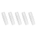 Quickun Plastic Hose Barb Fitting, 1/2" x 1/2" Barbed Splicer Mender Joint Adapter Union Fitting (Pack of 5)