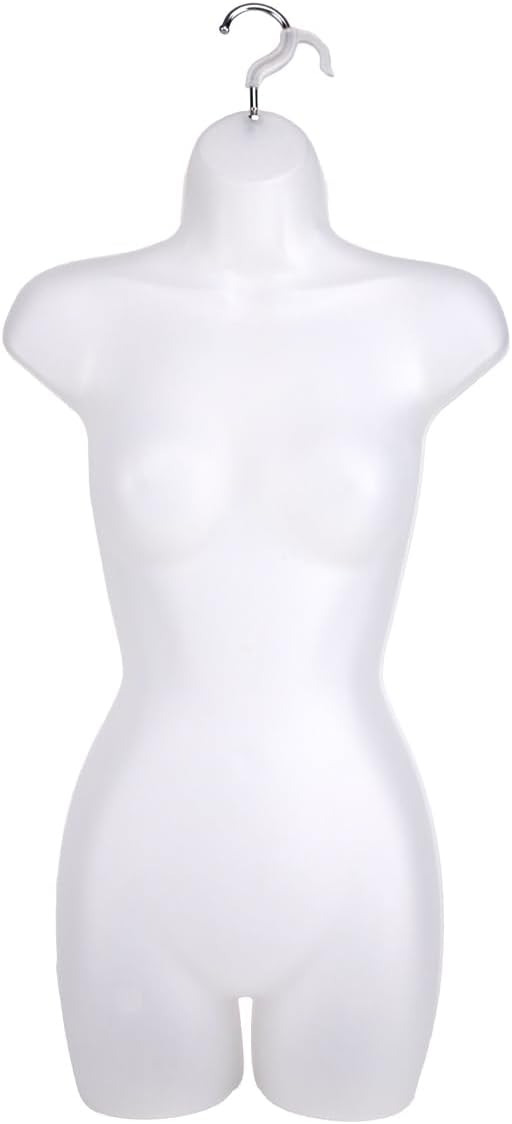 Female Mannequin Torso - Fits Women’s Sizes 5-10 - Molded, Shatterproof &